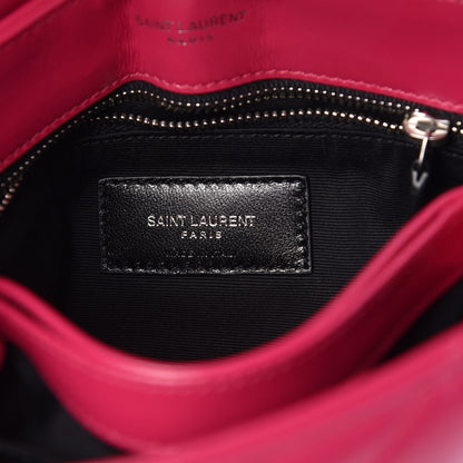 Saint Laurent Calfskin Y Quilted Monogram Toy Loulou Crossbody Bag Freesia 6 of 9