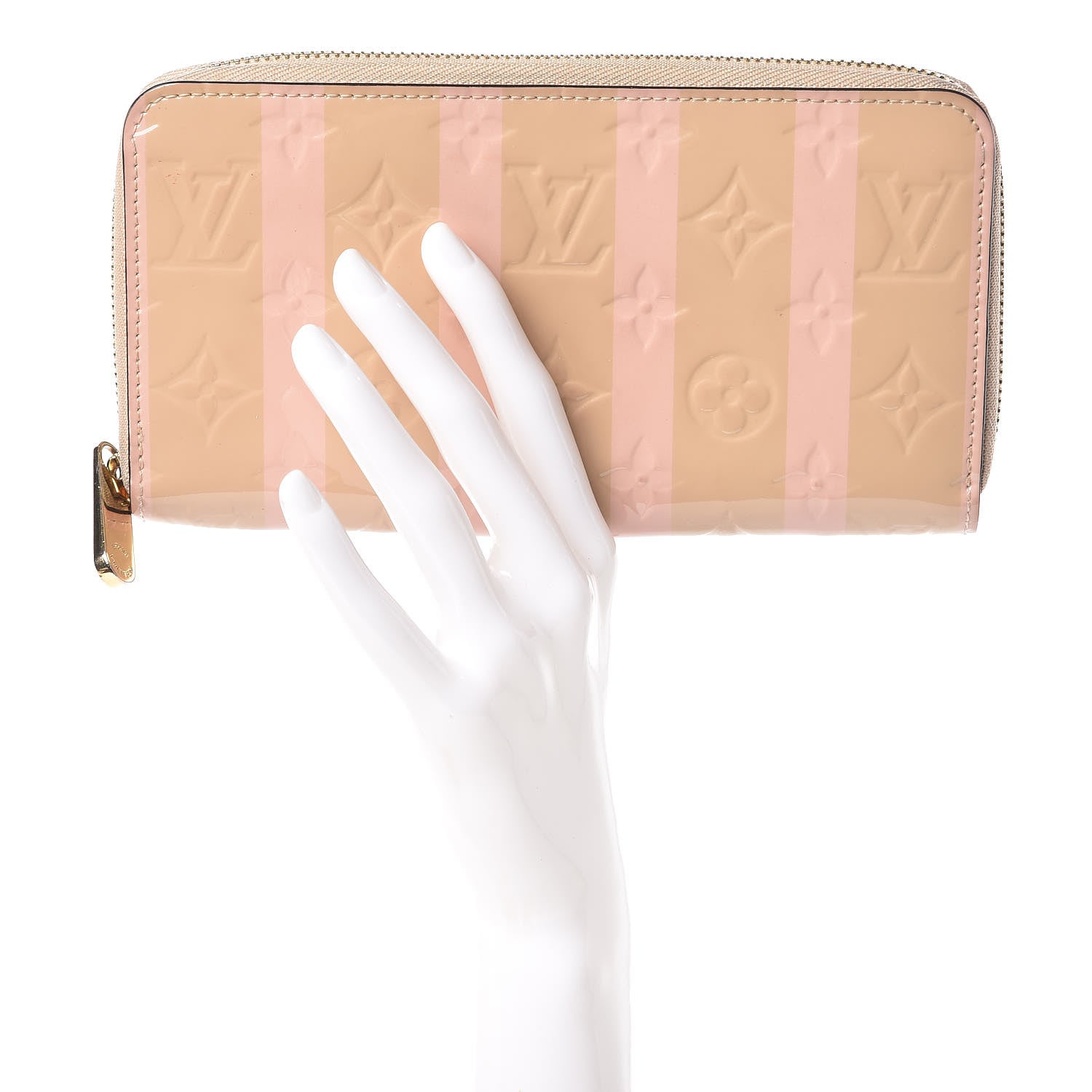 Louis Vuitton Vernis Rayures Zippy Wallet Dune 2 of 16