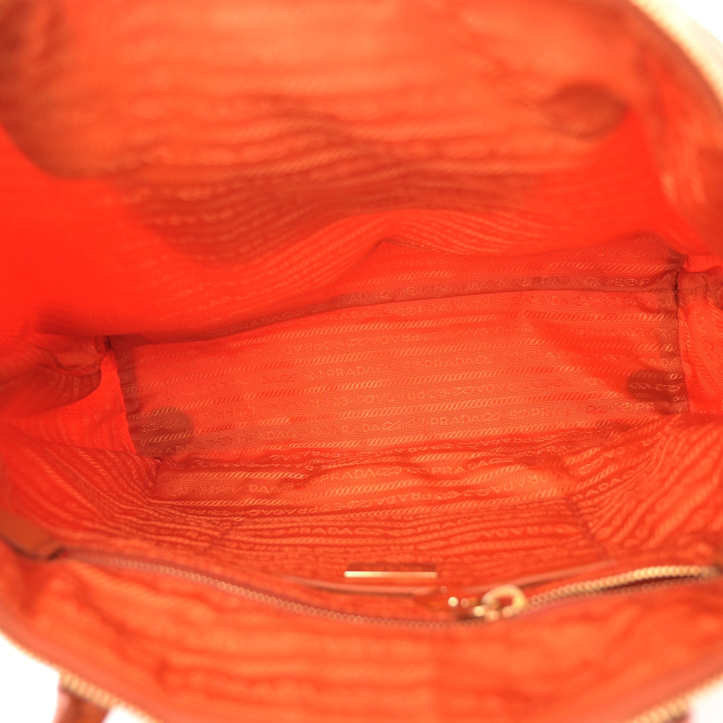Tessuto Nylon Saffiano Tote Papaya