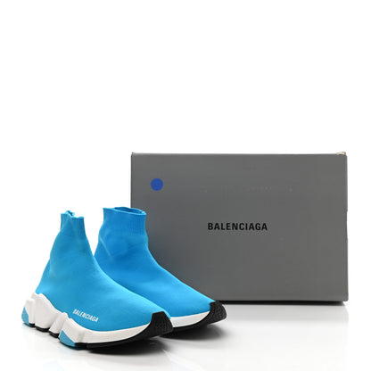 Balenciaga Neoprene Knit Womens Speed Sneakers 38 Turquoise Azur 10 of 10
