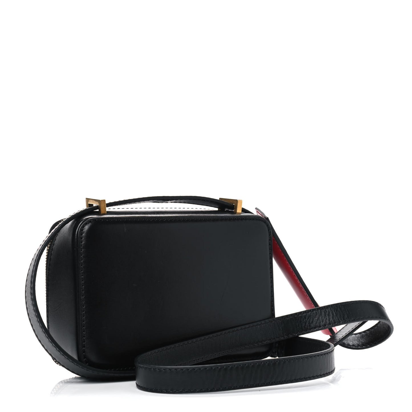 Smooth Calfskin VSling Crossbody Bag Black