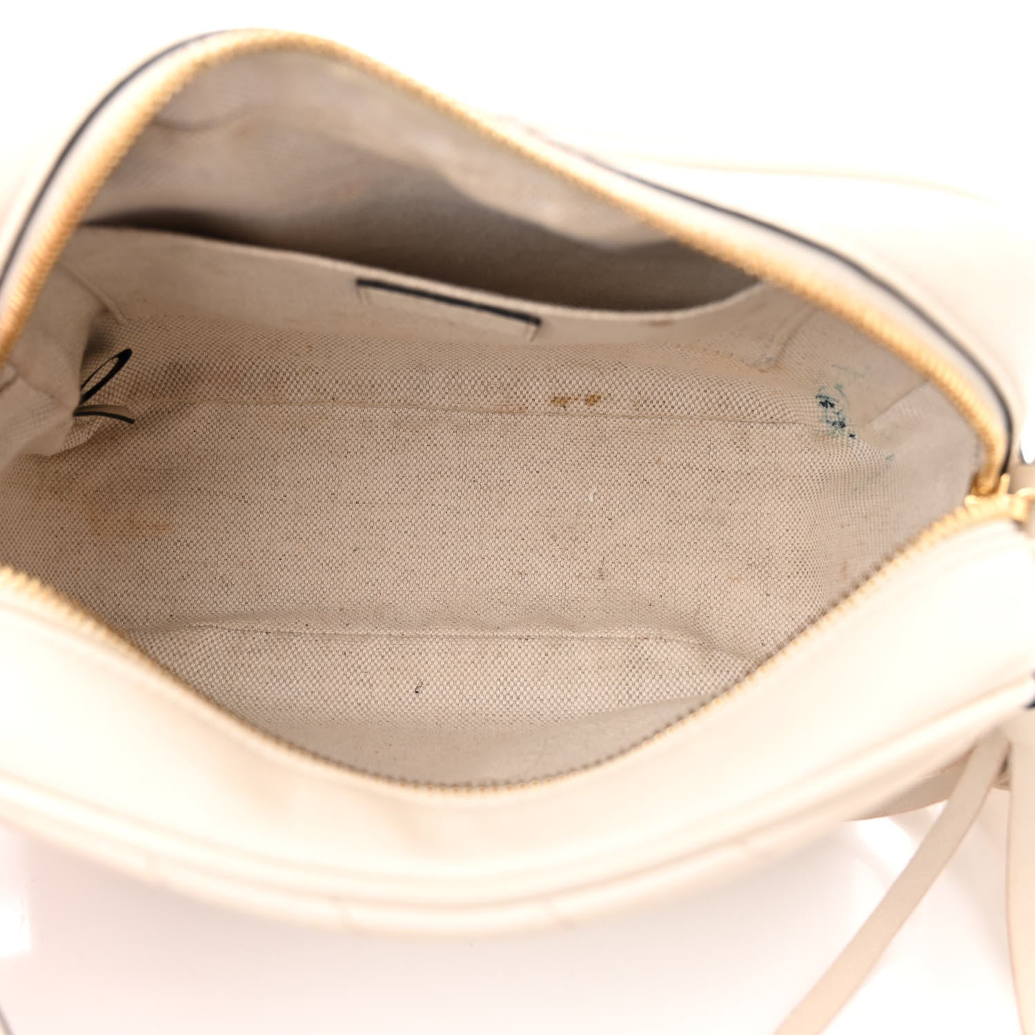 Gucci Sakai Be Green Calfskin Diagonal Stitched Small Blondie Shoulder Bag Mystic White 5 of 18