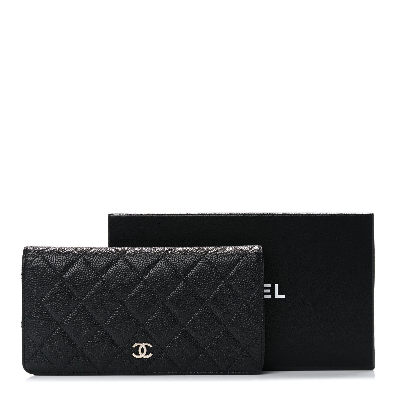 Chanel Caviar Quilted Yen Wallet Black 13 of 13
