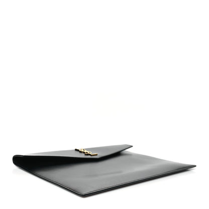 Saint Laurent Smooth Shiny Calfskin Monogram Uptown Baby Pouch Black 4 of 9