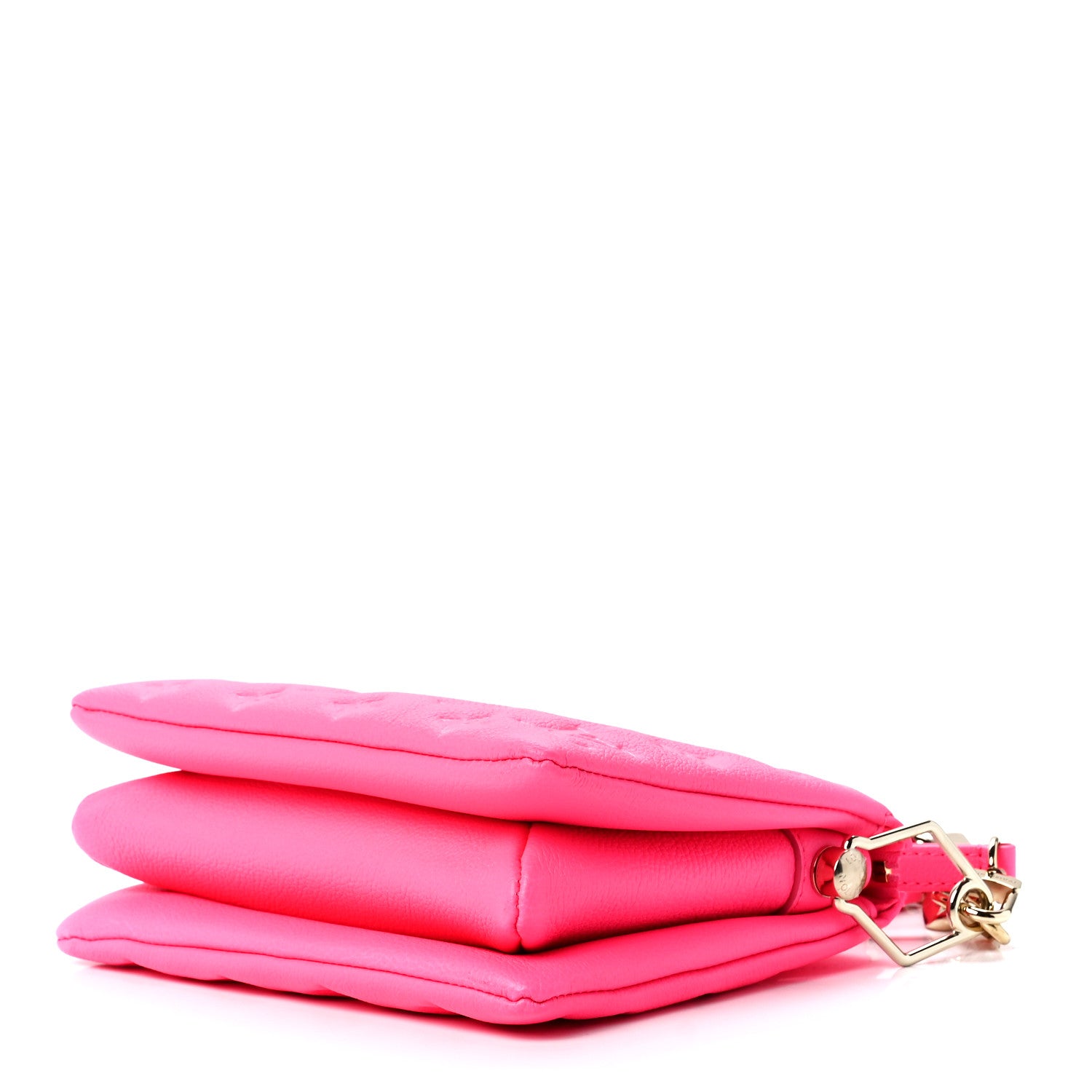 Louis Vuitton Calfskin Embossed Monogram Coussin BB Rose Fluo 8 of 10