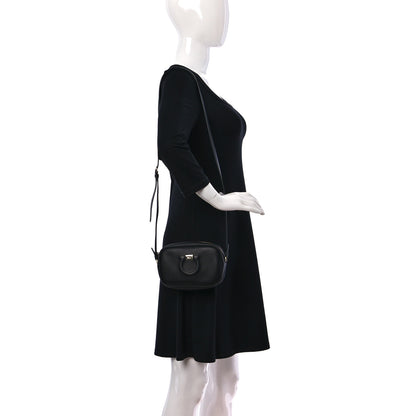 Salvatore Ferragamo Calfskin City Goncho Crossbody Camera Bag Black 2 of 8