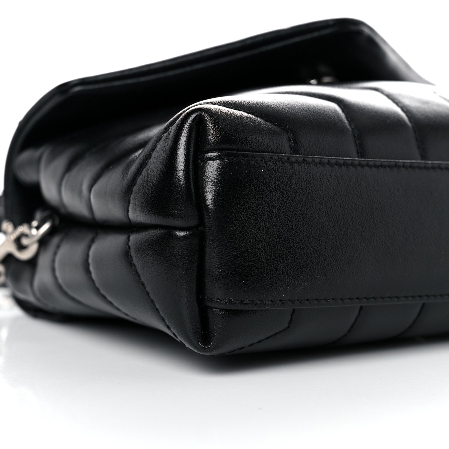 Saint Laurent Calfskin Y Quilted Monogram Toy Loulou Crossbody Bag Black 5 of 11