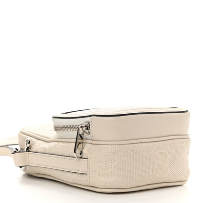 Gucci Calfskin GG Tennis Embossed Mini Double Zip Messenger Bag Mystic White 4 of 12
