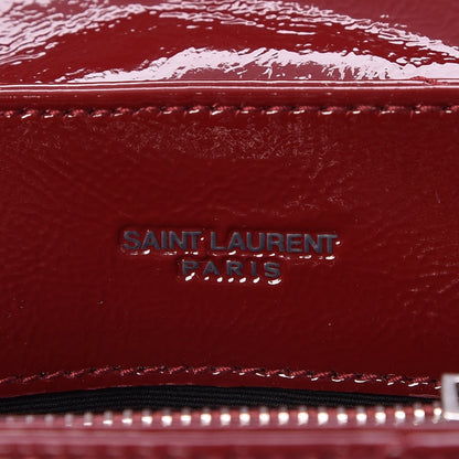 Saint Laurent Patent Y Quilted Monogram Small Loulou Chain Satchel Palissandre 6 of 8