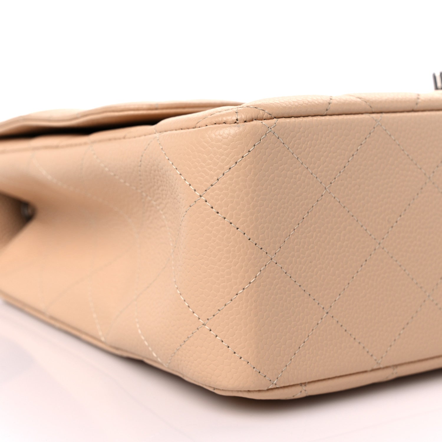 Chanel Caviar Quilted Jumbo Single Flap Beige 7 of 8