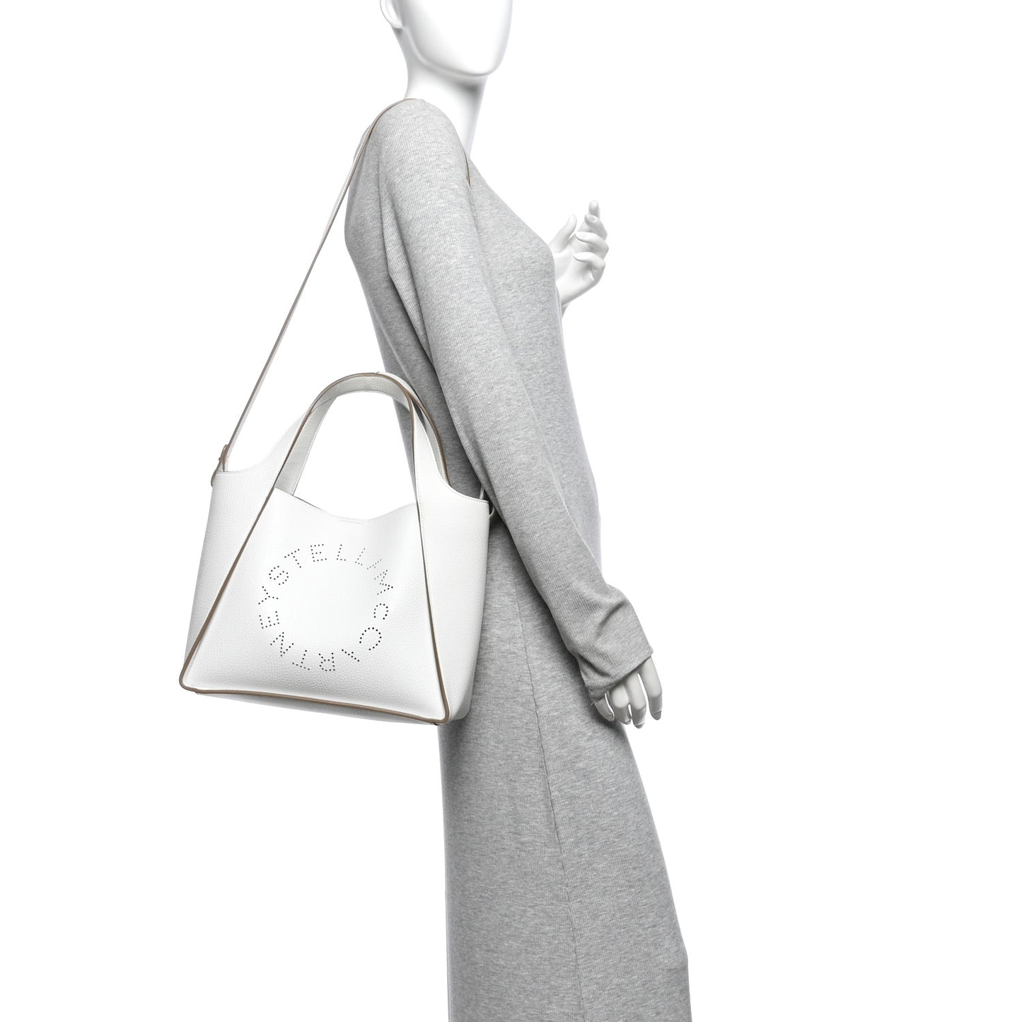 Eco Alter Nappa Perforated Crossbody Tote White