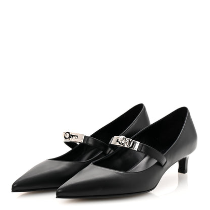 Hermes Calfskin Kiara 40 Pumps 36.5 Black 4 of 10