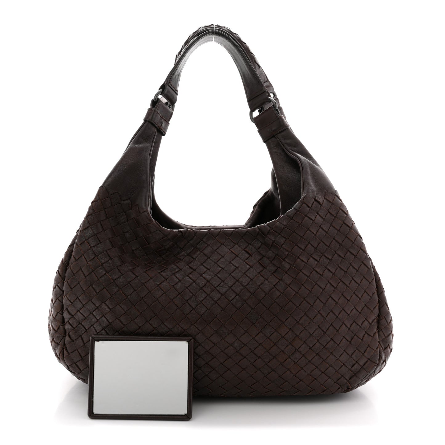 Nappa Intrecciato Medium Campana Hobo Ebano