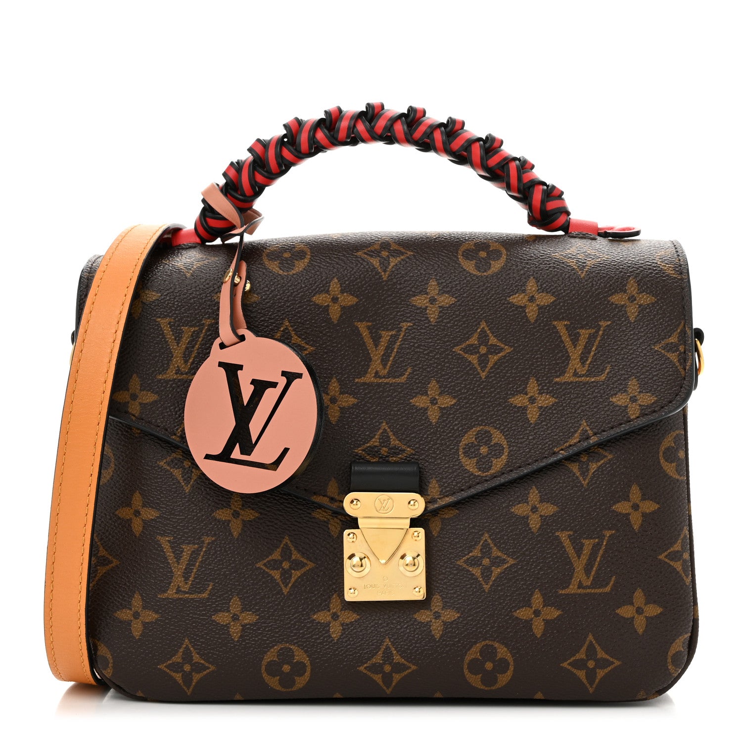 Louis Vuitton Monogram Braided Pochette Metis Coquelicot 1 of 10