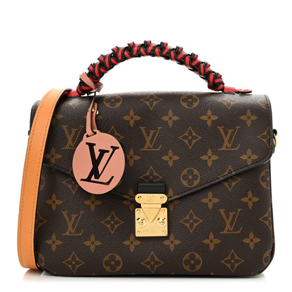 Louis Vuitton Monogram Braided Pochette Metis Coquelicot 1 of 10