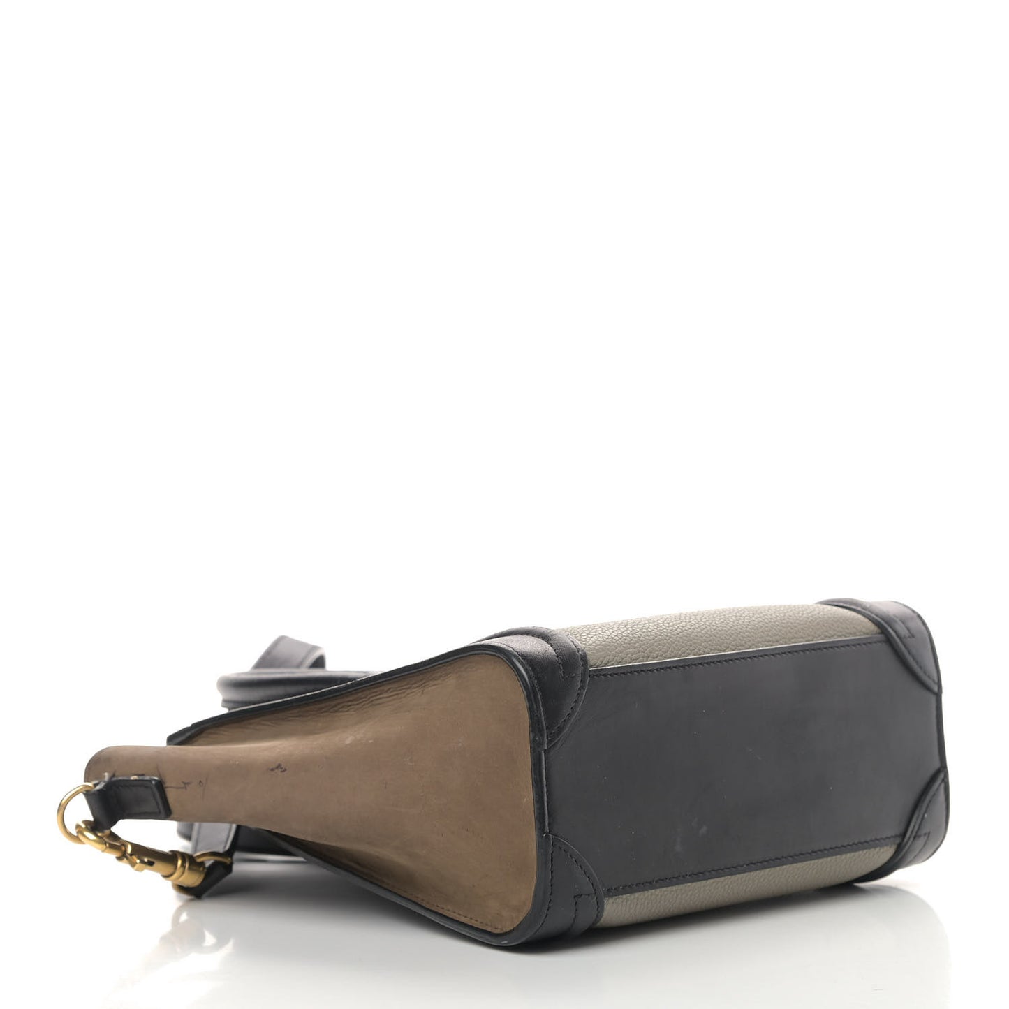 Smooth Drummed Calfskin Nano Tri-Color Luggage Stone