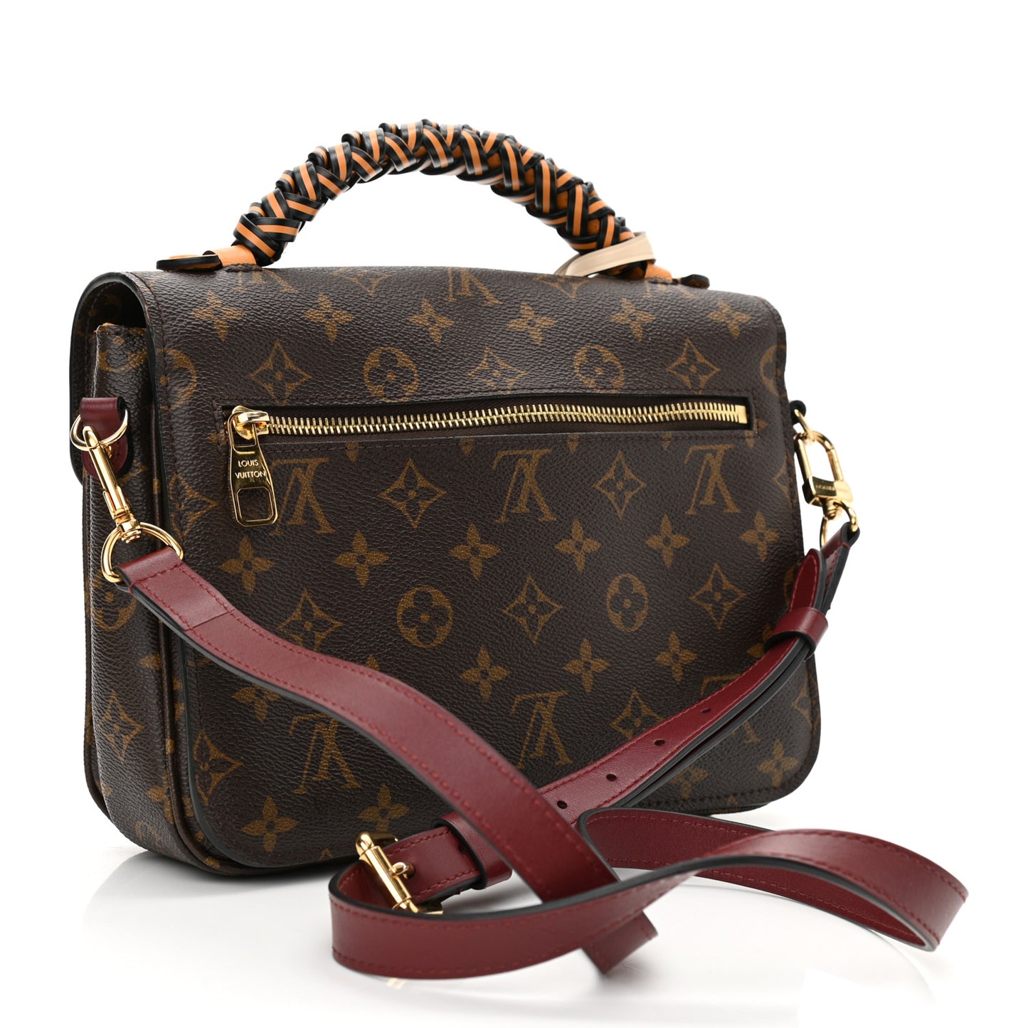 Monogram Braided Pochette Metis Safran