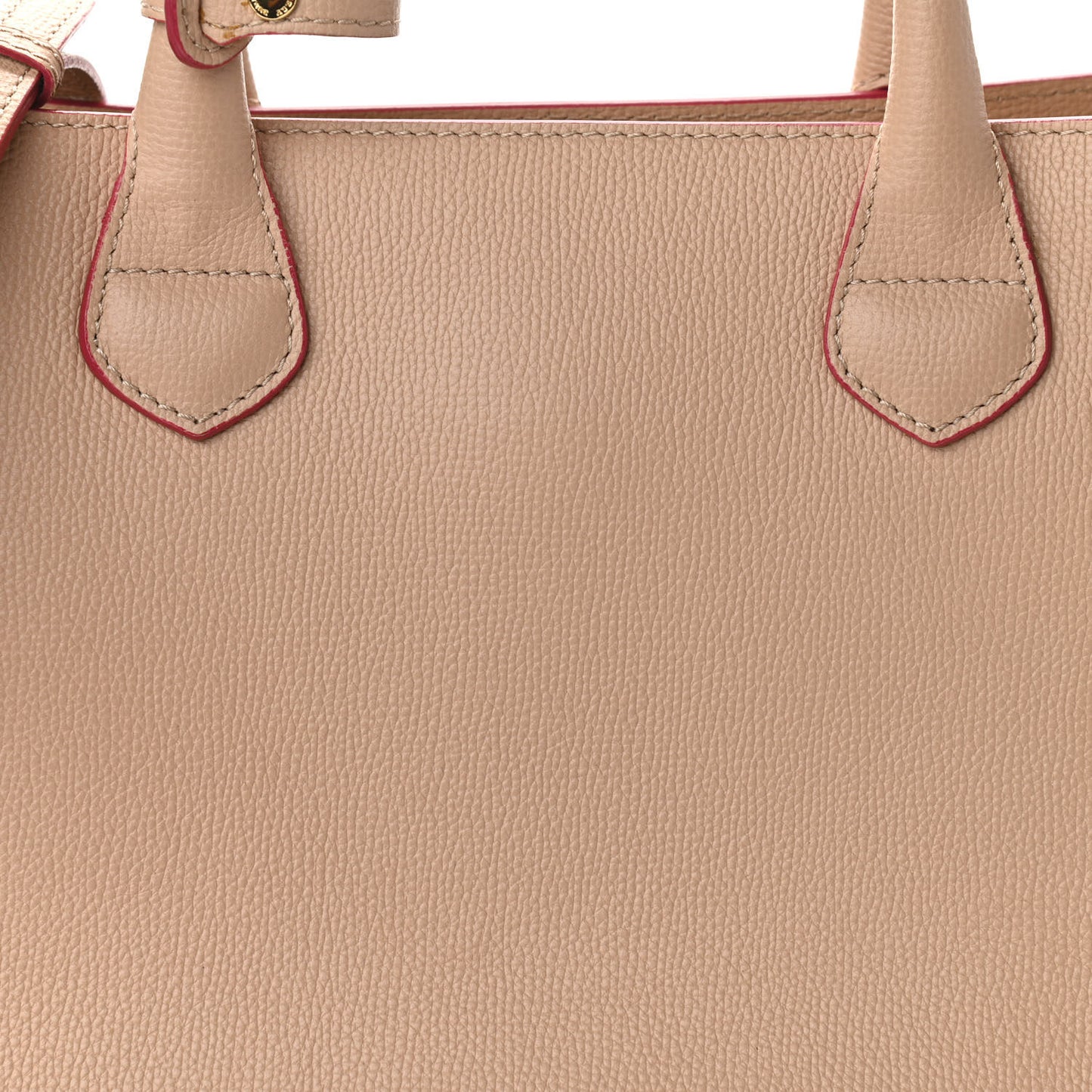 Grainy Calfskin House Check Medium Banner Tote Beige