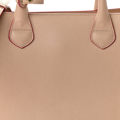Burberry Grainy Calfskin House Check Medium Banner Tote Beige 7 of 9