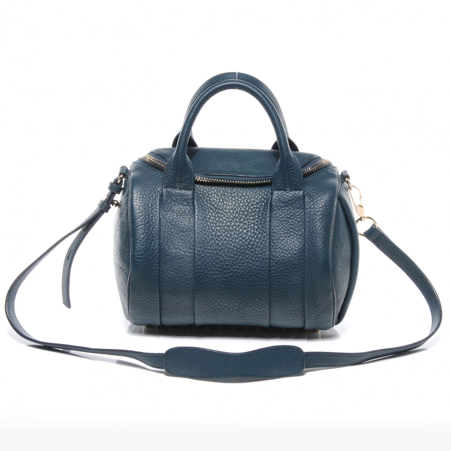 Alexander Wang Pebbled Leather Rockie Dark Argon w Pale Gold Hardware 1 of 7