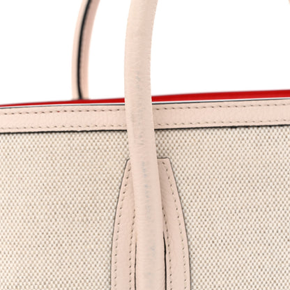 Christian Louboutin Canvas Spikes Loubinthesky Medium Paloma Ivory 17 of 18