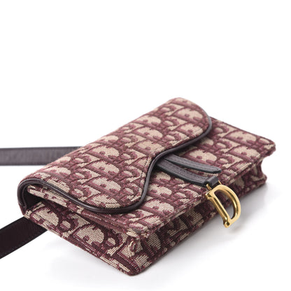 Christian Dior Oblique Saddle Belt Bag Bordeaux 4 of 11