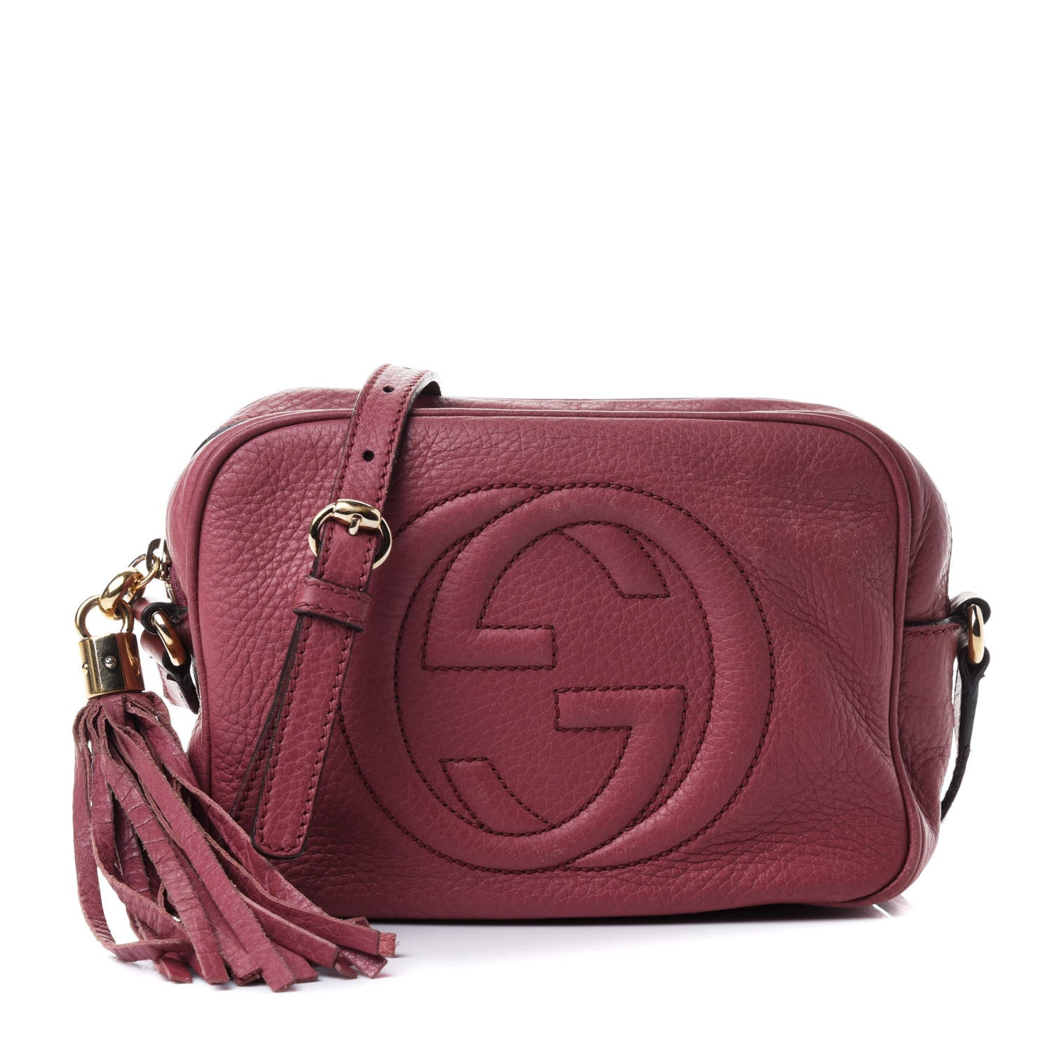 Gucci Pebbled Calfskin Small Soho Disco Bag Peonia Flower 1 of 4