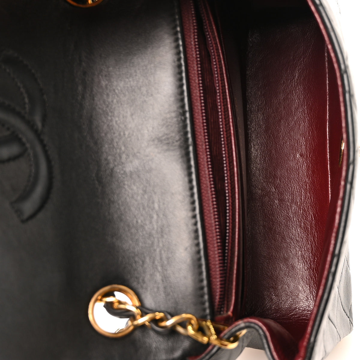 Lambskin Quilted Mini Square Flap Bag Black