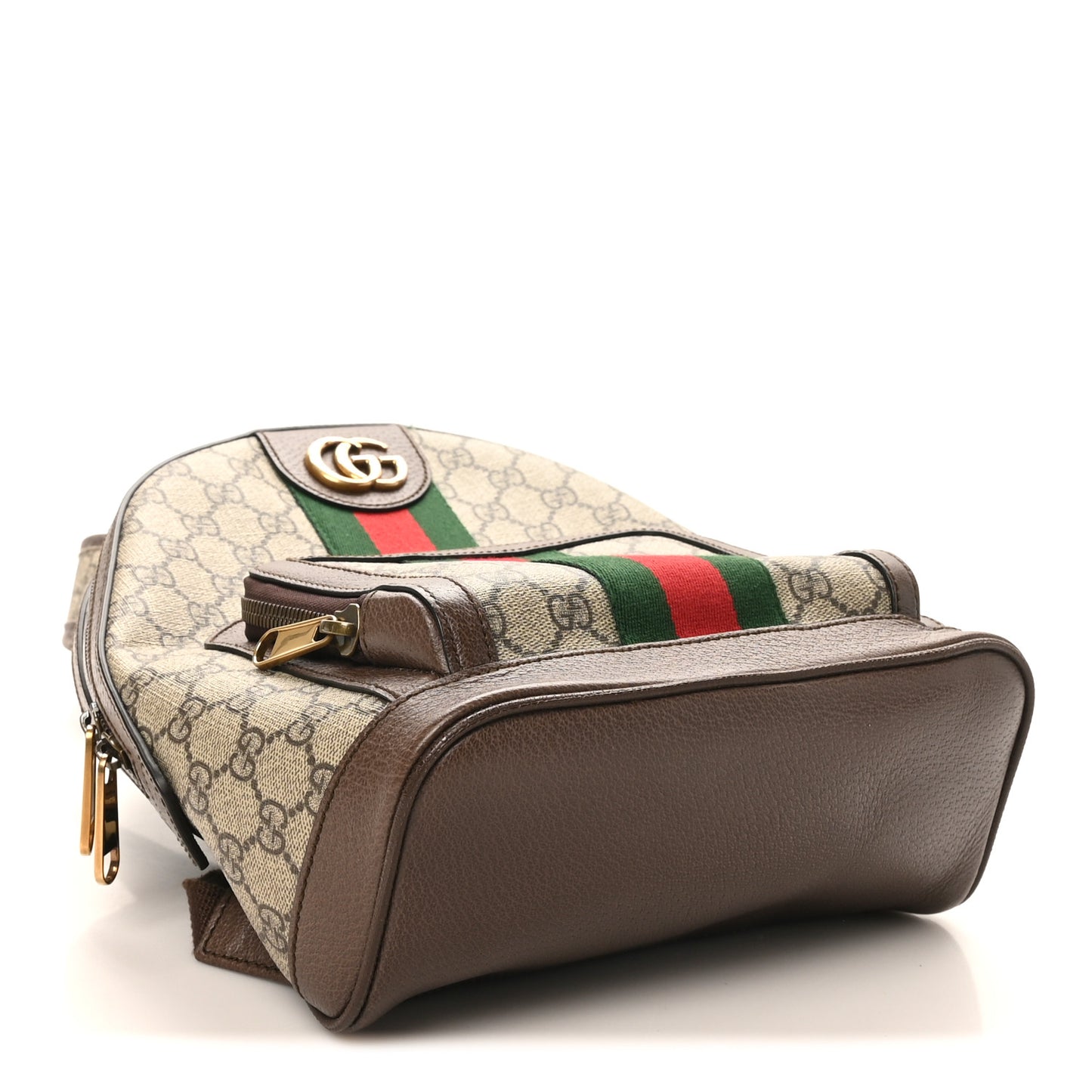 GG Supreme Monogram Calfskin Web Small Ophidia Day Backpack Beige Ebony New Acero