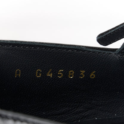 Chanel Goatskin Grosgain Cap Toe CC Mary Jane Flats 37.5 Black 8 of 9