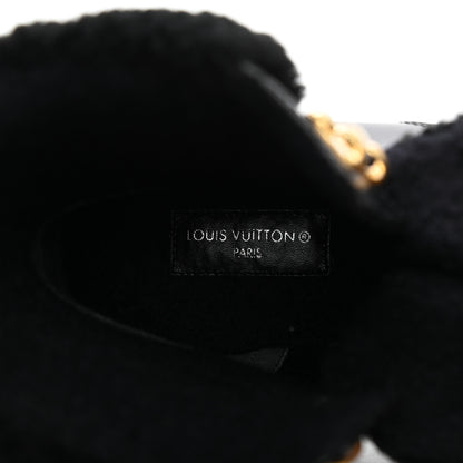 Louis Vuitton Calfskin Shearling Territory Ranger Combat Boots 40 Black 8 of 9