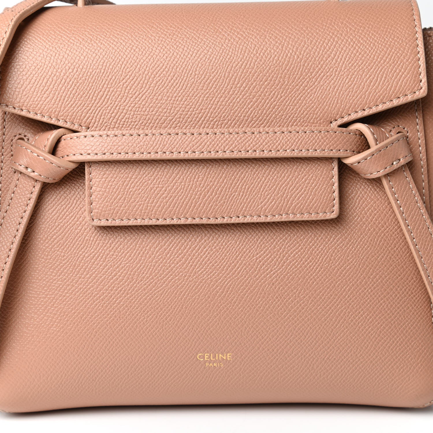 Celine Grained Calfskin Pico Belt Bag Desert Rose 9 of 9