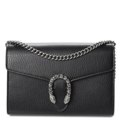 Gucci Calfskin Mini Dionysus Chain Wallet Black 1 of 11