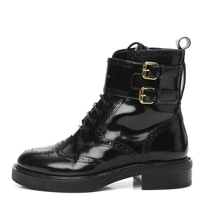 Louis Vuitton Glazed Calfskin Midtown Ankle Boots 37 Black 1 of 10