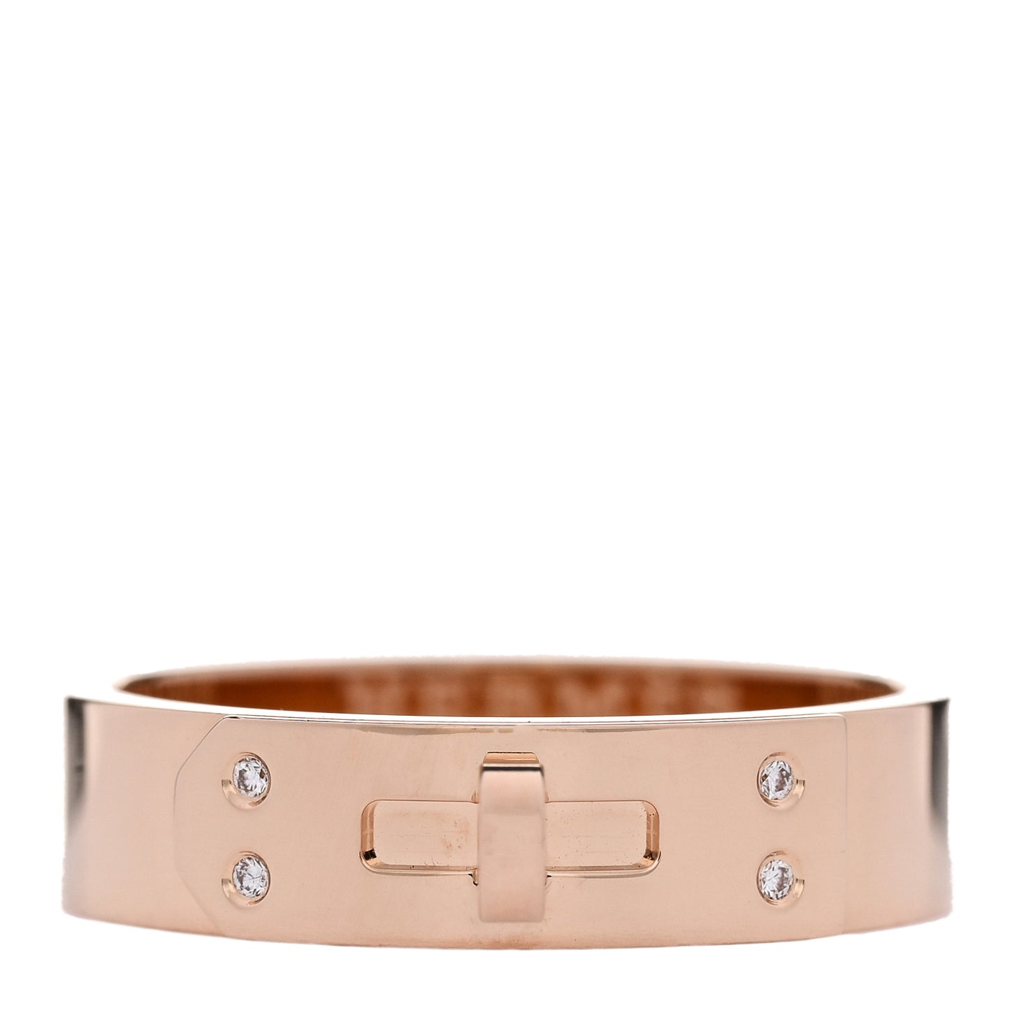 18K Rose Gold Diamond PM Kelly Ring 56 7.75