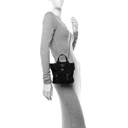 Prada Nylon Vela Mini Crossbody Backpack Black 2 of 17