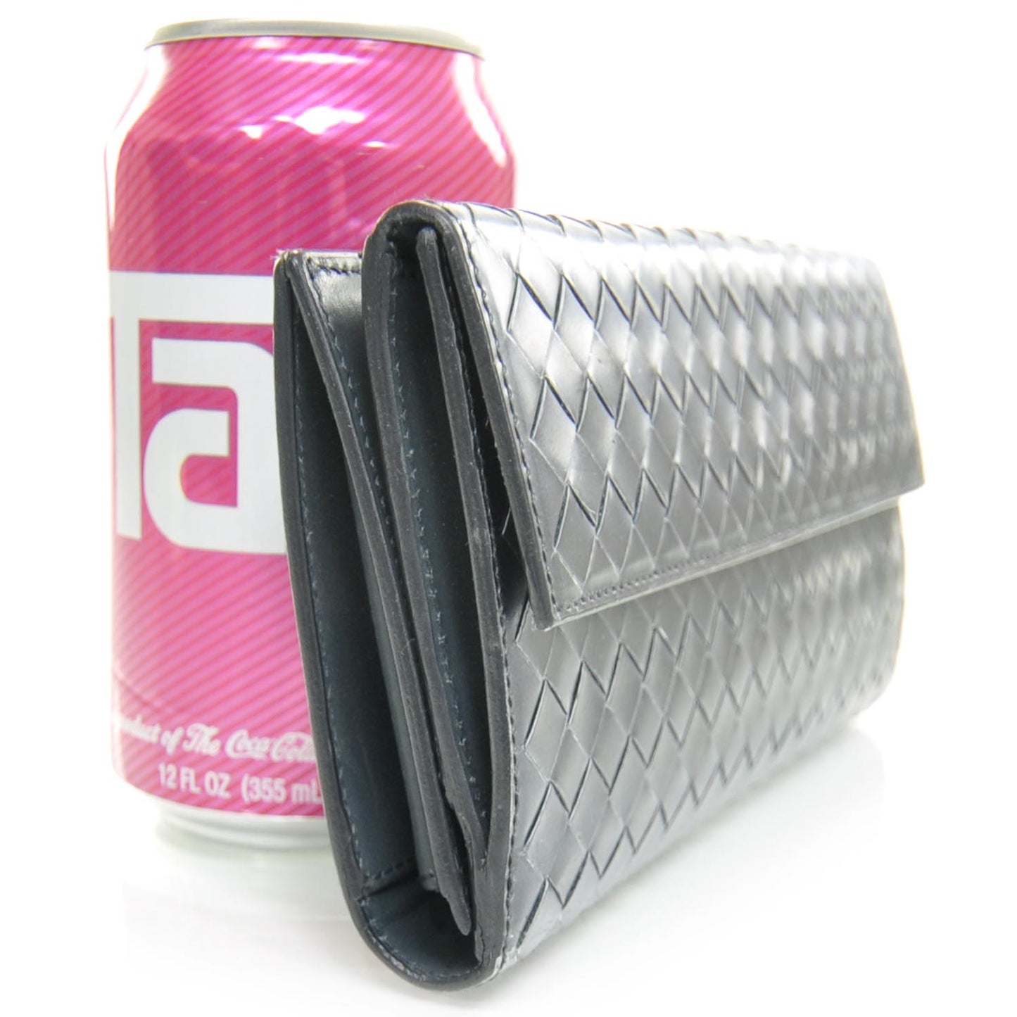 Nappa Intrecciato Continental Wallet Metallic