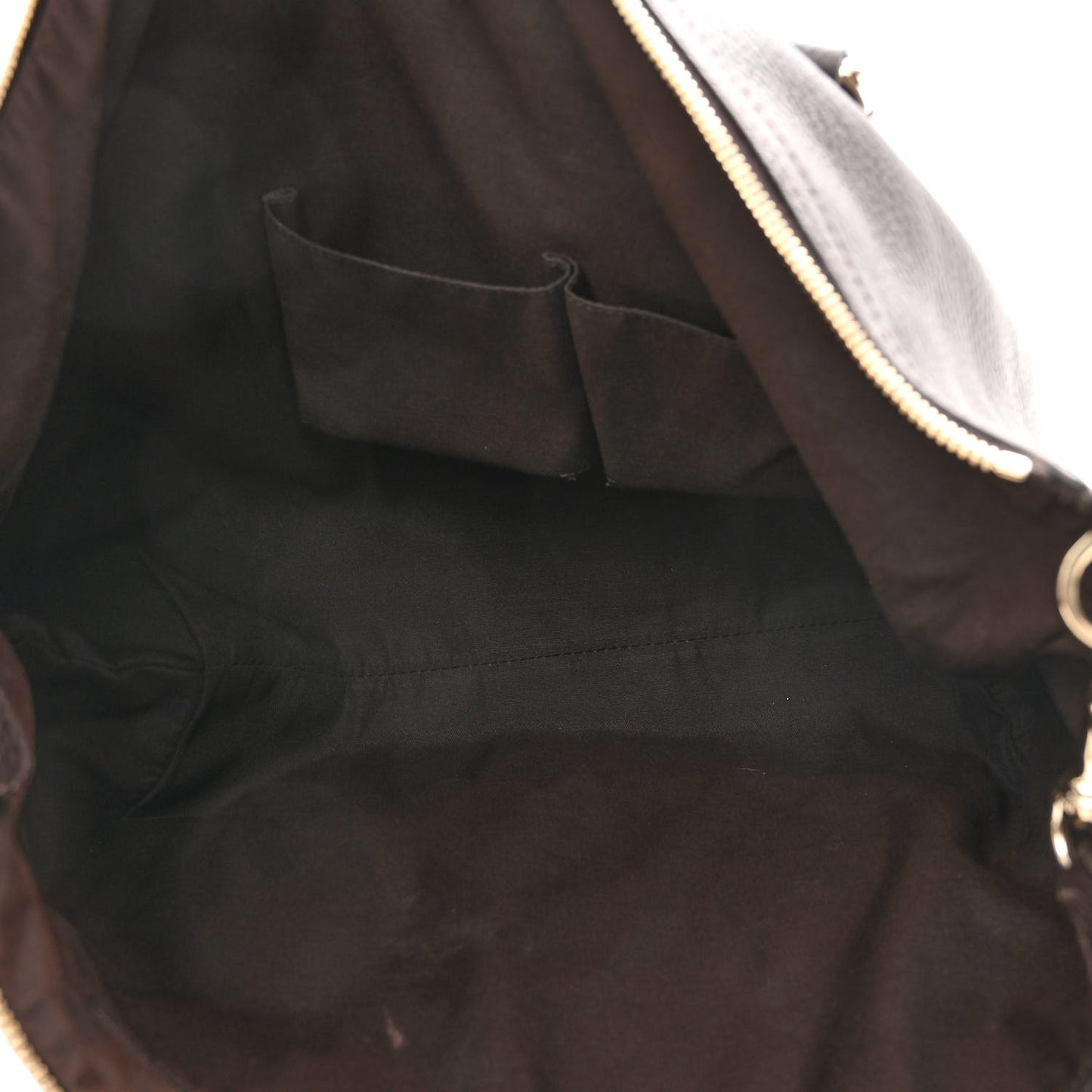 Calfskin Bamboo Top Handle Tote Dark Brown