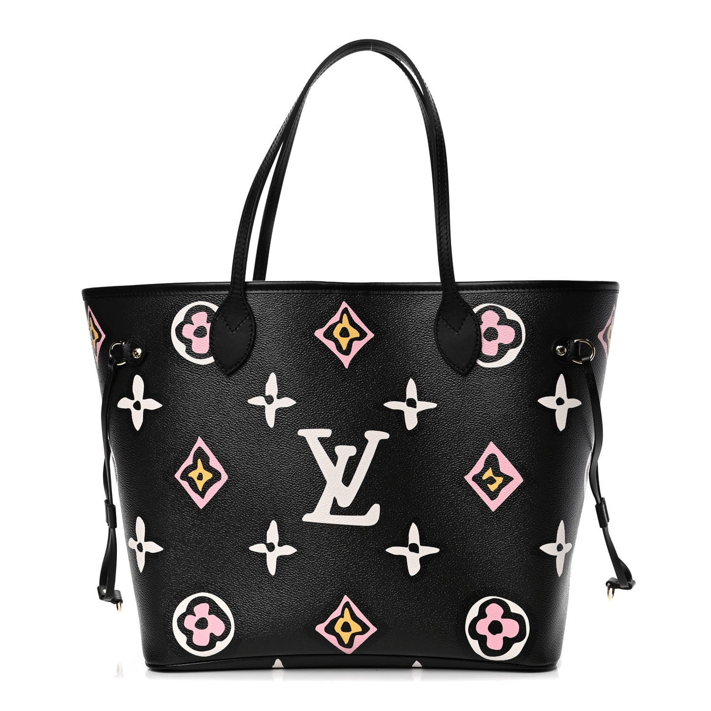 Monogram Giant Wild At Heart Neverfull MM Black