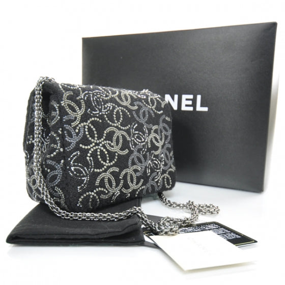 Tweed Pudong Strass Mini Flap