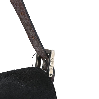 Fendi Suede Calfskin Mama Baguette Black 8 of 13