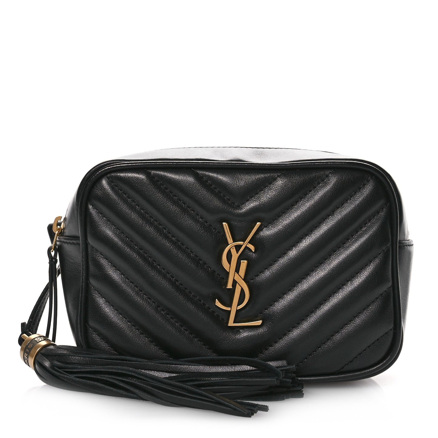 Calfskin Matelasse Monogram Lou Belt Bag Black