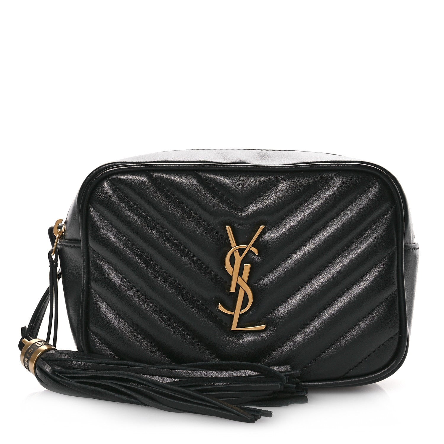 Saint Laurent Calfskin Matelasse Monogram Lou Belt Bag Black 1 of 10