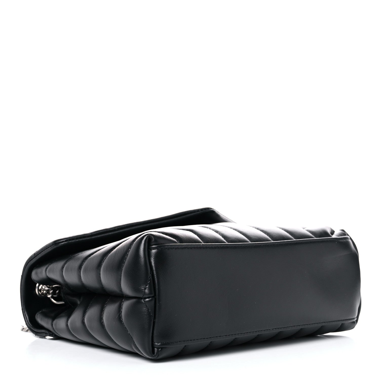 Saint Laurent Calfskin Y Quilted Monogram Small Loulou Chain Satchel Black 3 of 8