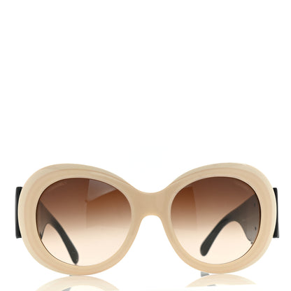 Chanel Acetate Patent CC Bow Sunglasses 5282-Q Beige Black 2 of 8