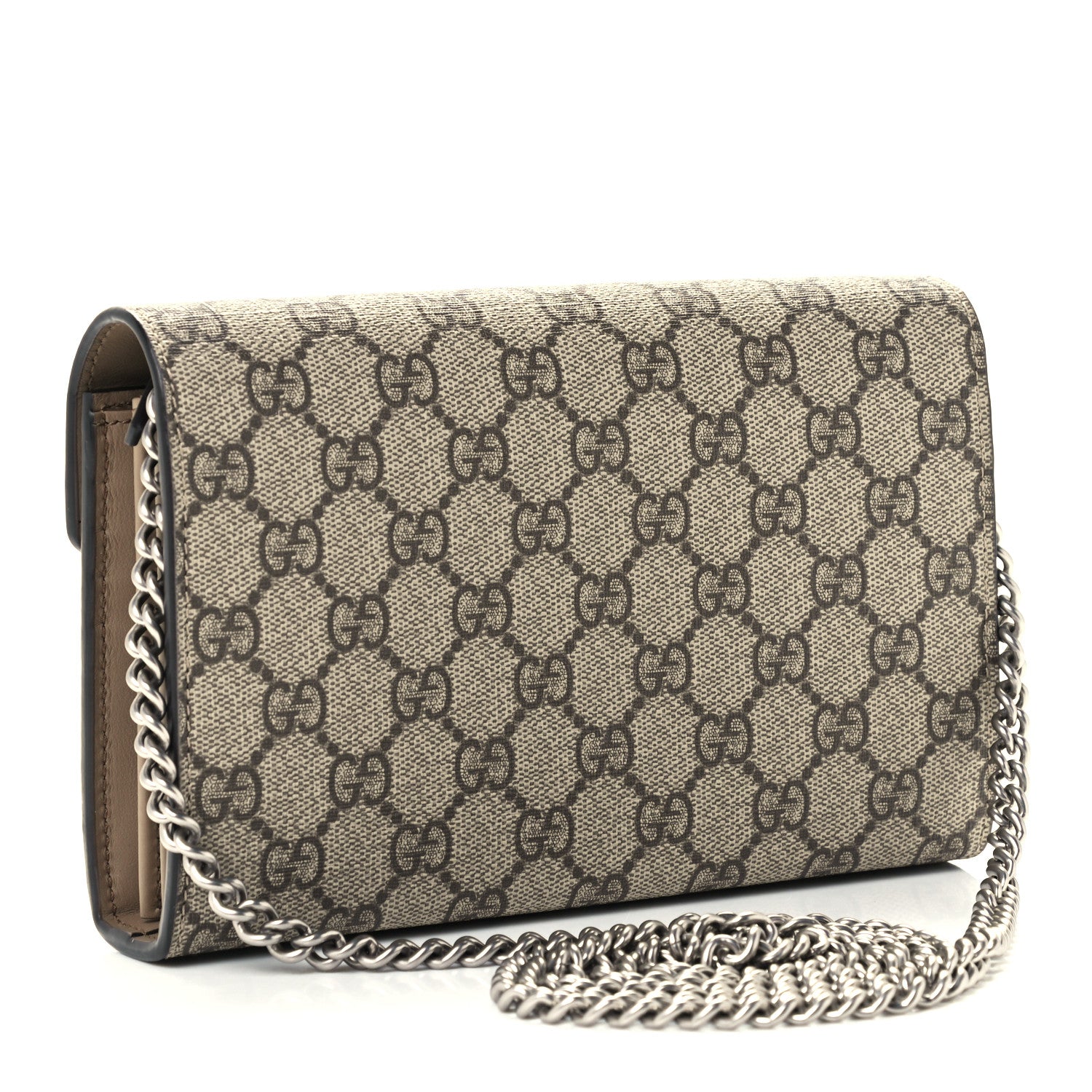 Gucci GG Supreme Monogram Mini Dionysus Chain Wallet Beige Taupe 3 of 11
