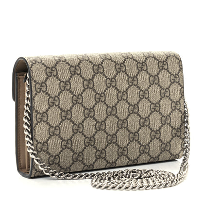 Gucci GG Supreme Monogram Mini Dionysus Chain Wallet Beige Taupe 3 of 11