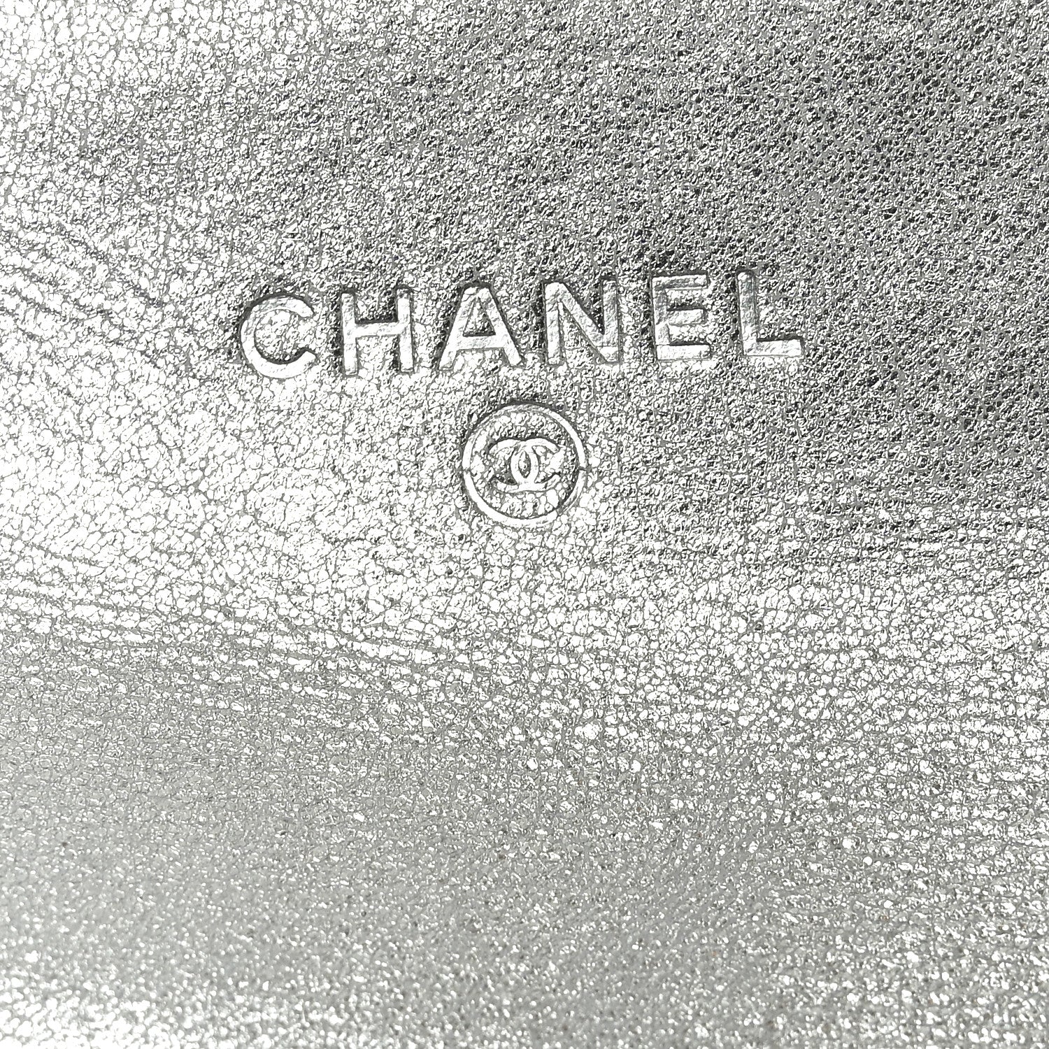 Chanel Metallic Lambskin Quilted Flap Card Holder Wallet Silver 6 of 11