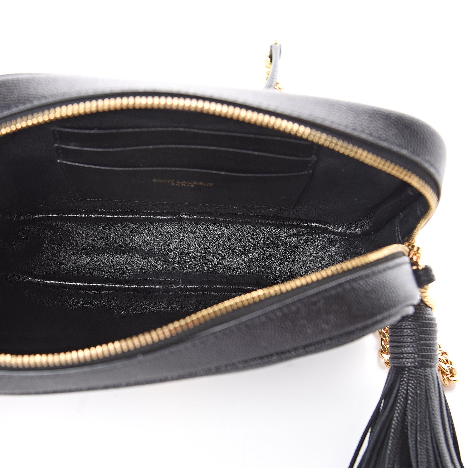 Saint Laurent Grain De Poudre Matelasse Monogram Mini Lou Camera Bag Black 4 of 6