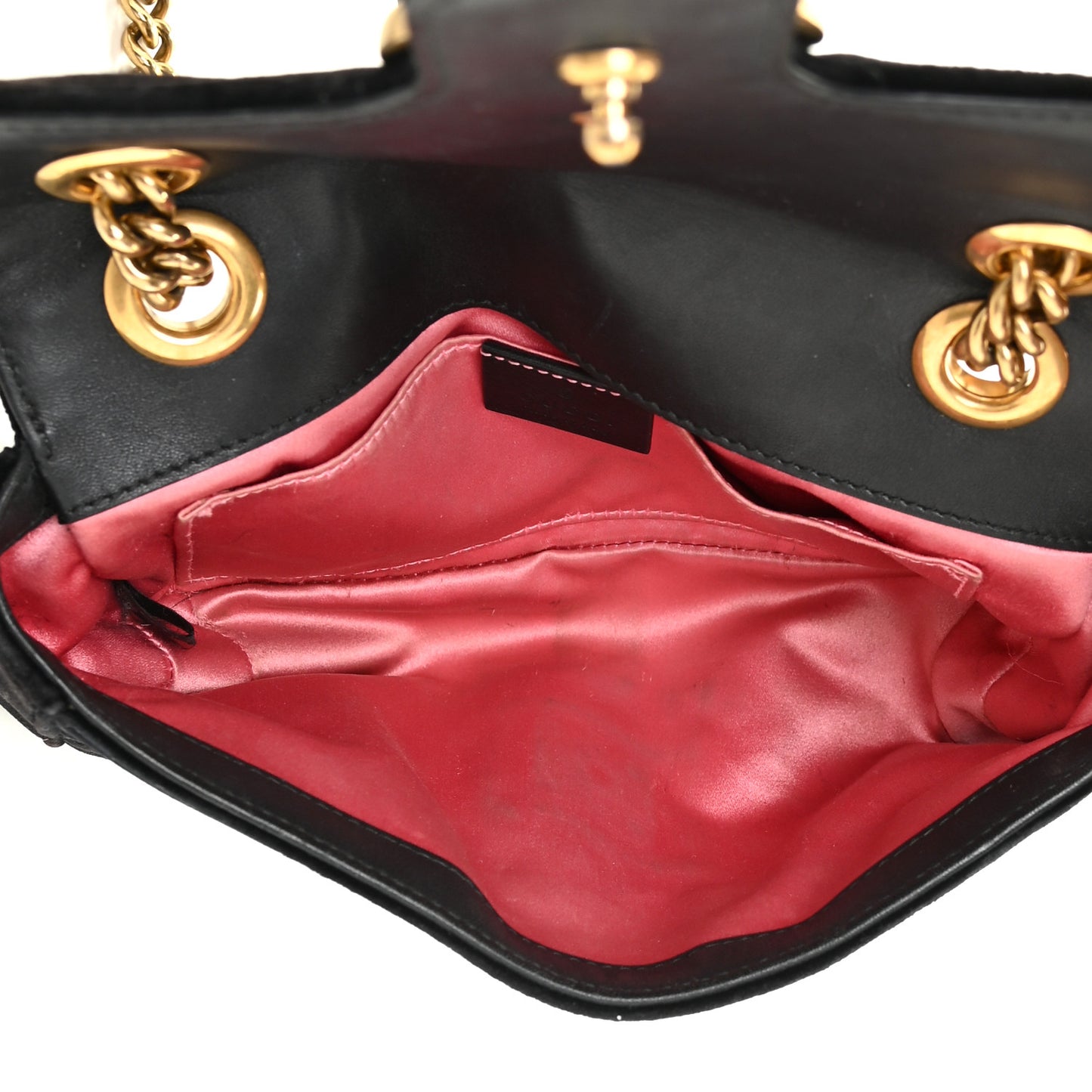 Velvet Matelasse Mini GG Marmont Shoulder Bag Black
